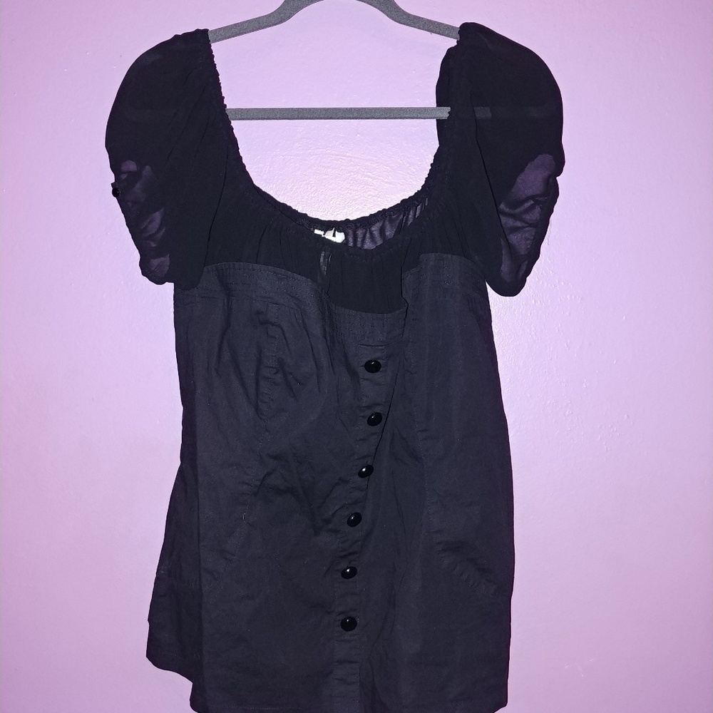 Sheer shoulder top